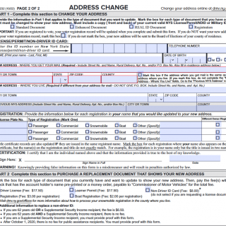 Change of Address Form for driver license | Forms - Docs - 2023